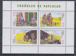 Turquie N° 2953 / 56 XX Peuple Nomade Des Plateaux: Les 4 Valeurs Se Tenant En 1 Feuille, Sans Charnière, TB - Unused Stamps