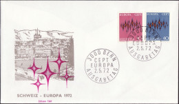 Europa CEPT 1972 Suisse - Switzerland - Schweiz FDC1 Y&T N°899 à 900 - Michel N°969 à 970 - 1972