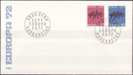 Europa CEPT 1972 Suisse - Switzerland - Schweiz FDC4 Y&T N°899 à 900 - Michel N°969 à 970 - 1972