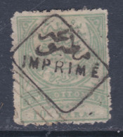 Turquie Timbres Pour Journaux N° 2 O 10 Pa Vert Et Gris, Oblitéré, Dentelure Médiocre Sinon TB - Newspaper Stamps