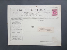 Typo Obp/cob 273 (Bruxelles 1929 Brussel) Liste De Stock - Typos 1922-31 (Houyoux)