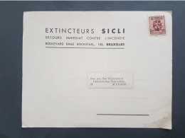 Typo Obp/cob 375 (Belgique 1933 België) Reclame Extincteurs Sicli - Tipo 1929-37 (Leone Araldico)