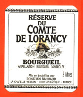 Etiquette Neuve De Vin De Bourgueuil Réserve Du Comte De Lorancy Donatien Bahuaud à La Chapelle Heulin - 200cl - Vin De Pays D'Oc