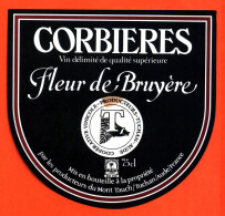 Etiquette Neuve De Vin De Corbières Fleur De Bruyère Producteurs à Tuchan - 75cl - Vin De Pays D'Oc
