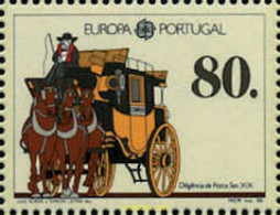 353889 MNH PORTUGAL 1988 EUROPA CEPT. TRANSPORTE Y MEDIOS DE COMUNICACION - Chevaux