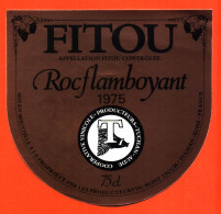 Etiquette Neuve De Vin De Fitou Rocflamboyant 1975 Producteurs à Tuchan - 75cl - Vin De Pays D'Oc