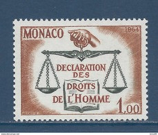 Monaco - YT N° 661 ** - Neuf Sans Charnière - 1964 - Ongebruikt