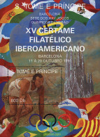 92572 MNH SANTO TOME Y PRINCIPE 1991 25 JUEGOS OLIMPICOS VERANO BARCELONA 1992 -15 CERTAMEN FILATELICO IBERO-AMERICANO - Andere & Zonder Classificatie