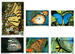 95059 MNH SANTO TOME Y PRINCIPE 1990 MARIPOSAS - Spinnen