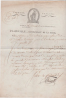 Révolution Lettre Autographe Signature Le Maquis De Plainville Commandant De La Place Grenoble Au Citoyen Martinais - Autres & Non Classés