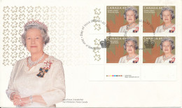 Canada FDC 2-1-2002 Golden Jubilee In Block Of 4 With Cachet - 2001-2010