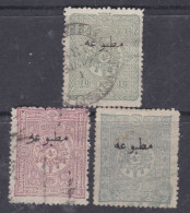 Turquie Timbres Pour Journaux N° 12 / 14 O  Les 3 Valeurs Oblitération Légère, Dentelure Irrégulière, Sinon TB - Francobolli Per Giornali