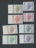 1584-1587. Elstrøm 8 Val   Parfaits Neufs **   Tirage 1000 Ex.  N° 733 Au Verso Avec Bord.  90 Et 92 Sans Bord - 1961-1980