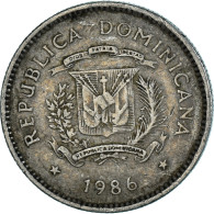 Monnaie, République Dominicaine, 10 Centavos, 1986 - Dominicaine