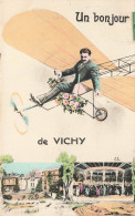 Vichy * Souvenir Et Un Bonjour De La Commune * Avion Ulm Aviation - Vichy