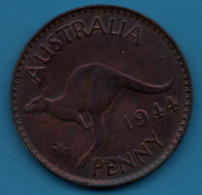 AUSTRALIA 1 PENNY 1944 •  Perth Mint  KM# 36 George VI ANIMAL Kangaroo - Penny