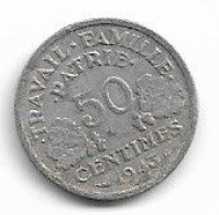 50  Centimes 1943 - 50 Centimes