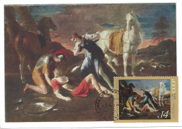 URSS RUSSIE - CARTE MAXIMUM - Yvert N° 3741 - TANCREDE Et HERMINE - OEUVRE De Nicolas POUSSIN - Maximumkaarten