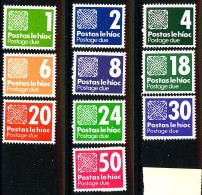 EIRE IRELAND 1980 Postage Due Set SG D25-34 MNH Unmounted Mint - Timbres-taxe