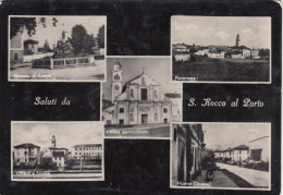 CARTOLINA  MILANO,LOMBARDIA-MONUM.AL CADUTI-PANORAMA-CHIESA E SCUOLA-NUOVO CINEMA-BOLLO STACCATO,VIAGGIATA 1957 - Lodi