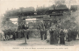 Frévent * Train Locomotive Machine Ligne Chemin De Fer Pas De Calais * Le Pont Du Marais Reconstruit Provisoirement 1914 - Other & Unclassified