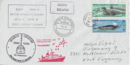 British Antarctic Territory (BAT) Cover Ca Polarstern, Ca Signy Base H, Ca Signy 13 JA 1985 (XX186) - Storia Postale