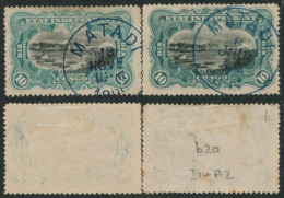Congo Belge - Mols : N°18 X2 (nuance Du Cadre Différent) Obl Simple Cercle "Matadi" (1895) - Used Stamps