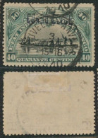 Congo Belge - Mols : 40ctm Vert-bleu Surchargé Congo Belge (déplacé) Obl Simple Cercle "Nouvelle-Anvers" - Used Stamps