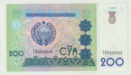Banknote Uzbekistan 200 Sum 1997 UNC - Uzbekistán