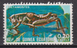 1978 Äquatorial-Guinea, Mi:GQ 1373°, Yt:GQ 115-D, Insekten, Grasshopper (Caelifera Suborder) Heuschrecke - Guinée Equatoriale