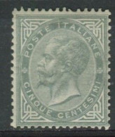 REGNO 1863 5 CENTESIMI GRIGIO VERDE  L.16 SENZA GOMMA - Mint/hinged
