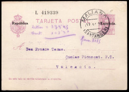 Cantabria - Edi O EP O 61 - Entero Postal Mat "Maliaño 17/7/31" - 1931-....