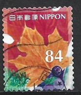 JAPON DE 2019 N°9455 SALUTATIONS AUTOMNE FEUILLE ERABLE - Gebruikt