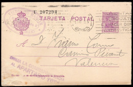 Madrid - Edi O EP 57 - Entero Postal Mat Rodillo "Fomentar La Sericicultura Es Hacer... Madrid 9/1/28" - 1931-....