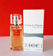 Miniatures De  Parfum    LOVE IN PARIS  De  NINA RICCI   EDP SPRAY  15 Ml + BOITE - Miniatures Femmes (avec Boite)