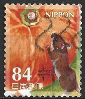 JAPON DE 2019 N°9460 SALUTATIONS AUTOMNE LA SOURIS ET CITROUILLE - Used Stamps