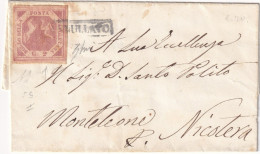 1859 27 Apr 2 Gr.doppie Incisioni Sass 5p Su Sovr. Mignon Da Napoli X Nicotera F. AD - Neapel