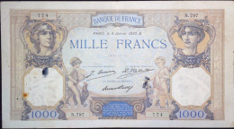 FRANCE * 1000 Francs * Cérès & Mercure * Date 08/01/1930 * État TB+ * Fay. 37.04 * - 1 000 F 1927-1940 ''Cérès Et Mercure''