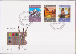 Europa CEPT 1975 Suisse - Switzerland - Schweiz FDC1 Y&T N°980 à 982 - Michel N°1050 à 1052 - 1975