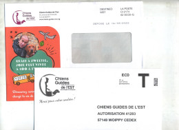 Enveloppe Reponse T Chien Guide + Destineo + Marquepage - Cartas/Sobre De Respuesta T