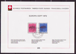 Europa CEPT 1972 Suisse - Switzerland - Schweiz Y&T N°DP899 à 900 - Michel N°PD969 à 970 (o) - A5 - 1972