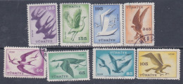 Turquie P. A. N° 39 / 46 X O  Oiseaux Les 8 Valeurs Trace De Charnière ( Les 39 Et 46 Oblitérées) Sinon TB - Poste Aérienne