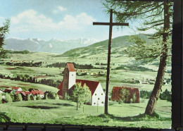 BRD: Ansichtskarte Vom Allgäuer Bergdorf Mittelbergmit Blick Auf Säuling Und Zugspitze Um 1970 - Mittelberg