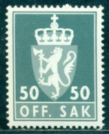 1969 Coat Of Arms, Lion, Crown, Norway,Mi.91,MNH - Timbres