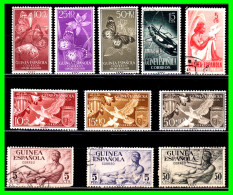 ESPAÑA – COLONIAS ESPAÑOLAS ( GUINEA ESPAÑOLA - AFRICA) 9 SELLOS AÑO 1951 - 1960 DIFERENTES VALORES NUEVOS - Guinea Española