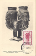 CONGO BELGE - CARTE MAXIMUM - Yvert N° 280 - ART INDIGENE - GOBELET JUMELE - Storia Postale