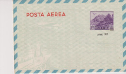 San Marino Posta Aerea  20 Lire  SOVRASTAMPATO LIRE 25 INTONSO - Enteros Postales