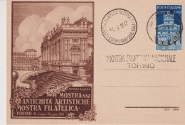 Torino - 14 Giugno/ 13 Luglio 1947 - Mostra Naz. Antichità Artistiche - Mostra Filatelica Nazionale (FDC187) - Demonstrations