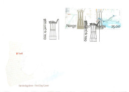 Norway Norge 1996  Start Of Natural Gas Production From The Troll Field  1211 - 1212 FDC - Covers & Documents