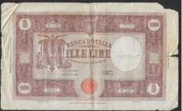 Italia - Banconota Circolata Da 1.000 Lire "Grande M" P-72c.11 - 1947 #17 - 1000 Lire